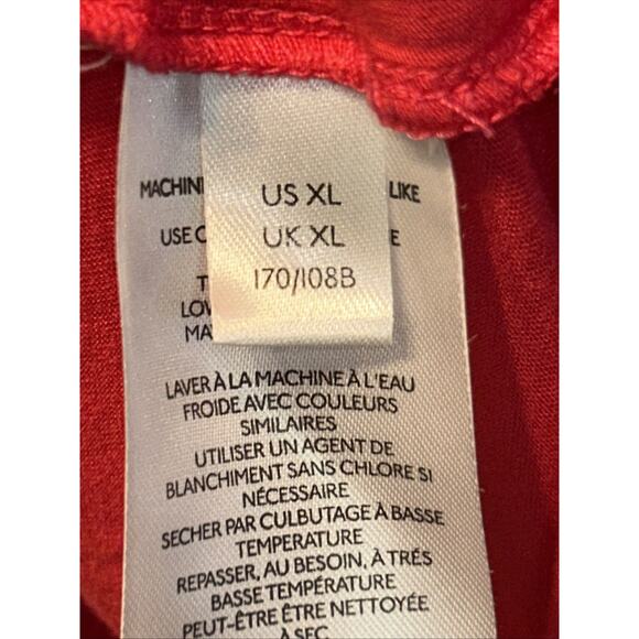 We The Free Womens XL Shirt Long Sleeve Hot Pink Oversize V Neck Athleisure - Picture 9 of 12